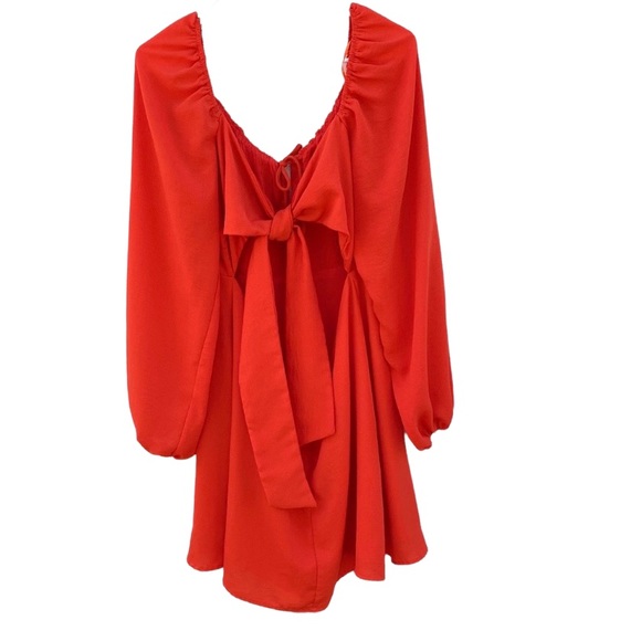 Princess Polly Womens Size 12 Yolanda puff sleeve red mini dress - Picture 4 of 11